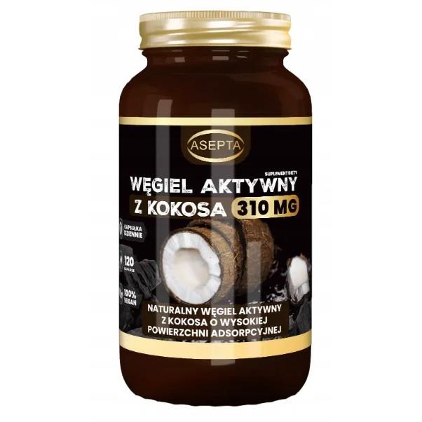 Asepta Węgiel aktywny z kokosa 120 k-25153