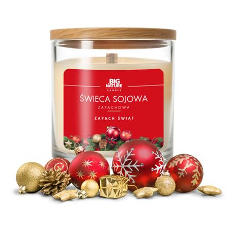 Big Nature Świeca Sojowa ZAPACH ŚWIĄT 215 g-25296