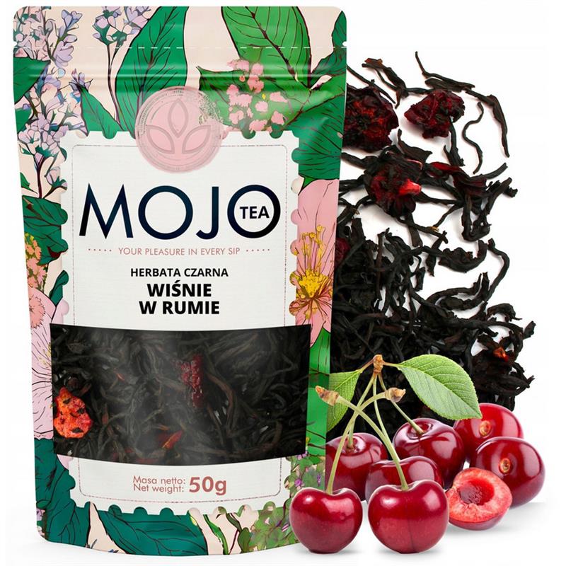 MOJO TEA Wiśnie w Rumie herbata czarna 50 g-25287