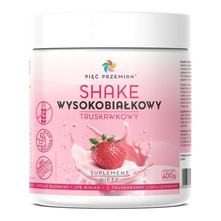 Pięć Przemian Shake wysokobiałkowy truskawkowy 400-25510
