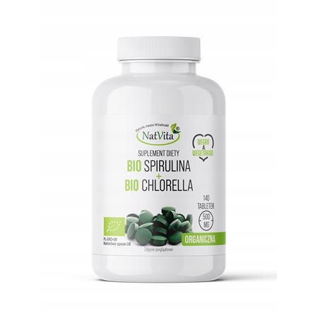 Natvita BIO Spirulina i BIO Chlorella 140 tabletek-25635