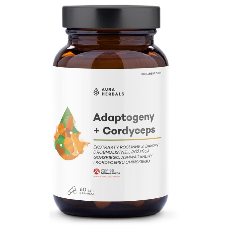 Aura Herbals Adaptogeny + Cordyceps 60 kaps-25836