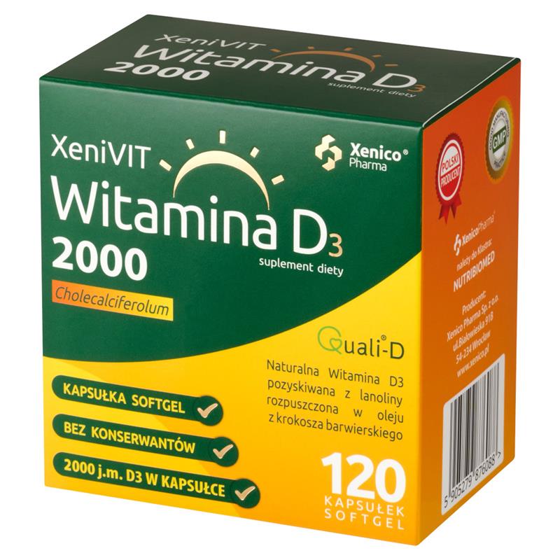XeniVIT Witamina D 2000 120 Kaps.-25887