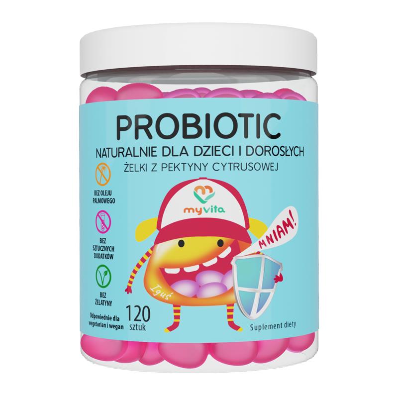 Myvita Żelki Naturalne Probiotic 120 szt jelita-25899
