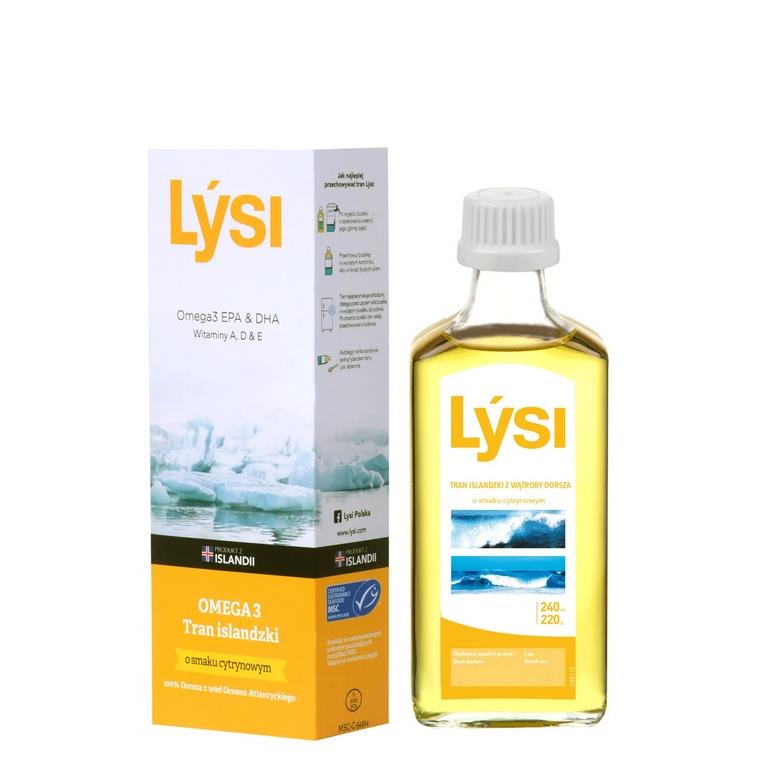 Lysi Tran Islandzki o smaku Cytrynowym 240 ml-25937