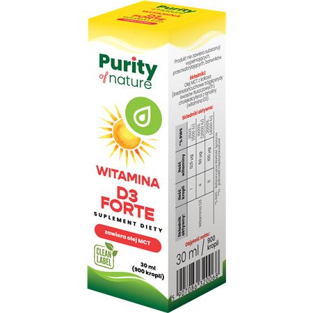 Purity of Nature Witamina D3 Forte 30 ml -25957