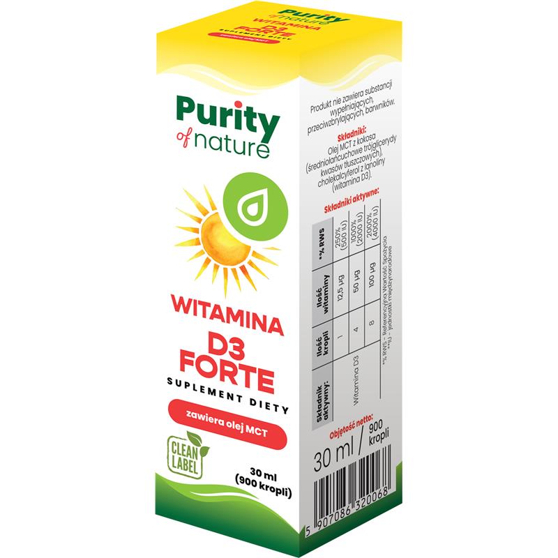 Purity of Nature Witamina D3 Forte 30 ml -25957