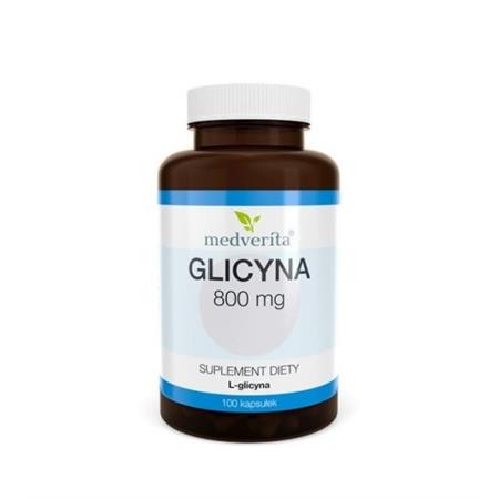 Medverita Glicyna 800 mg L-glicyna 100 kapsułek-26069