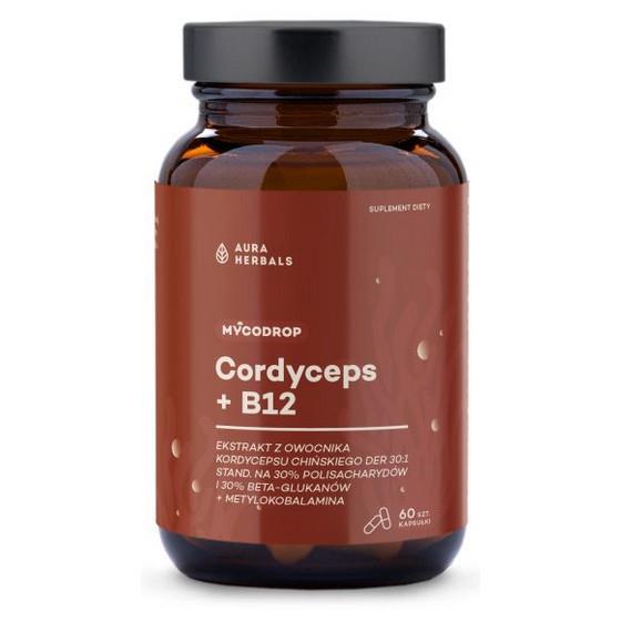 Aura Herbals Cordyceps 30:1+B12  beta - glukan -26079