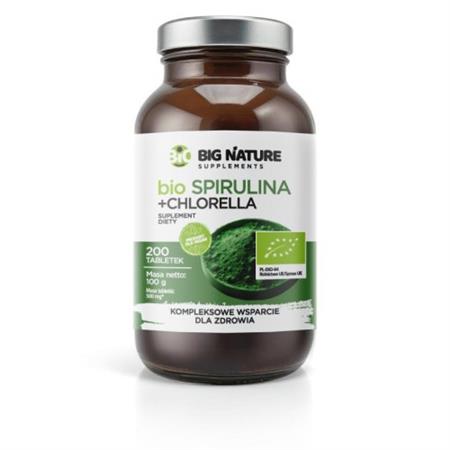 Big Nature SPIRULINA + CHLORELLA BIO 200 t.-26107