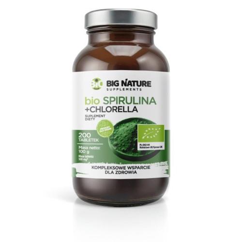 Big Nature SPIRULINA + CHLORELLA BIO 200 t.-26107