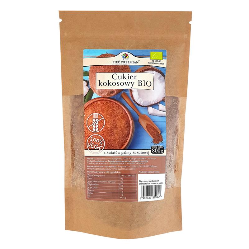 Pięć przemian Cukier Kokosowy BIO 800g-26245