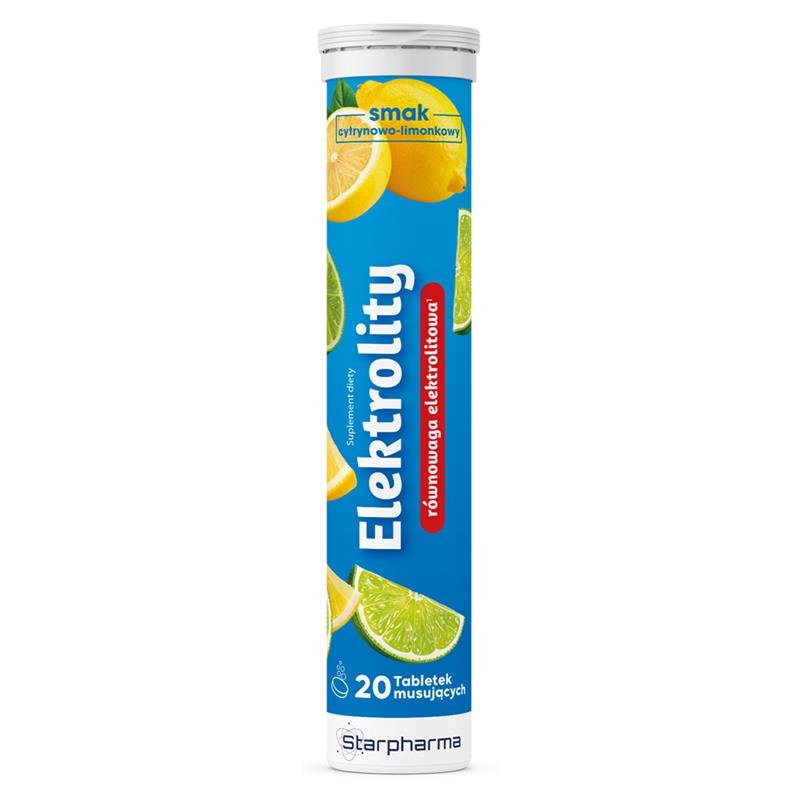 Starpharma Elektrolity 20 tabletek cytryna-limonka-27162