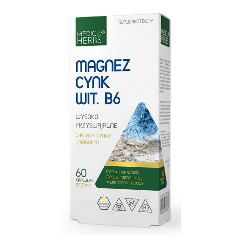Medica Herbs Magnez Cynk Wit. B6 60 k-27264