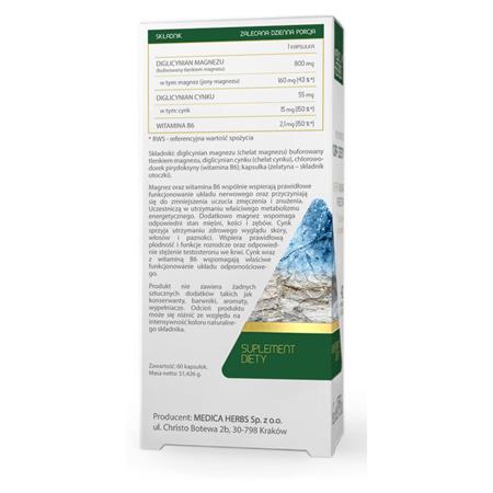 Medica Herbs Magnez Cynk Wit. B6 60 k-27265
