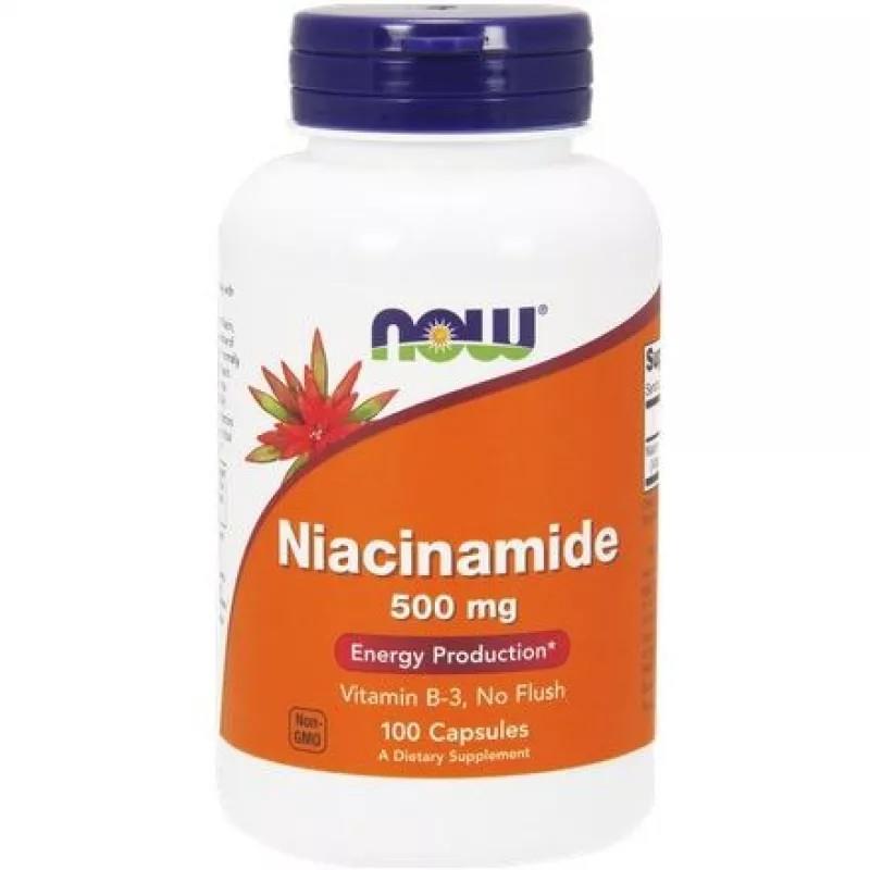 Now Foods Niacinamide B 3 500 mg 100 kapsułek -27274