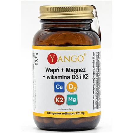 Yango Wapń Magnez + witamina D3 i K2 60 k.-27332