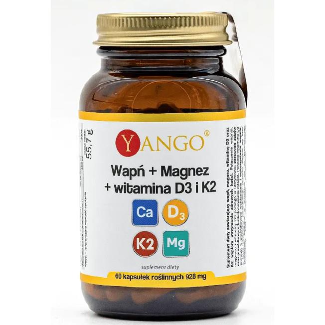 Yango Wapń Magnez + witamina D3 i K2 60 k.-27332
