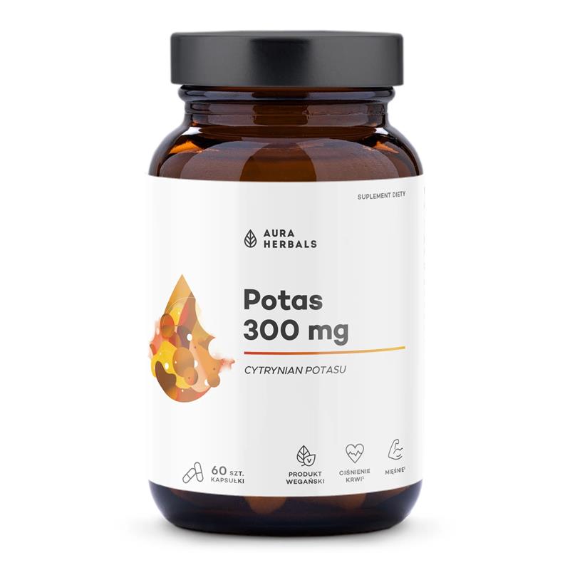 Aura Herbals Potas 300 mg 60 kapsułek-27571