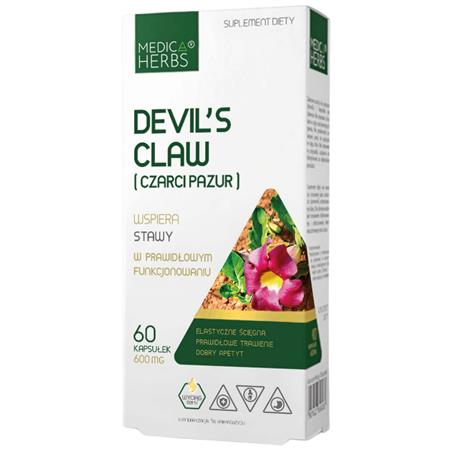 Medica Herbs Devils Claw czarci pazur 600 mg 60 k-27578