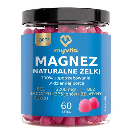 Myvita Żelki Naturalne Magnez 60 szt-28507