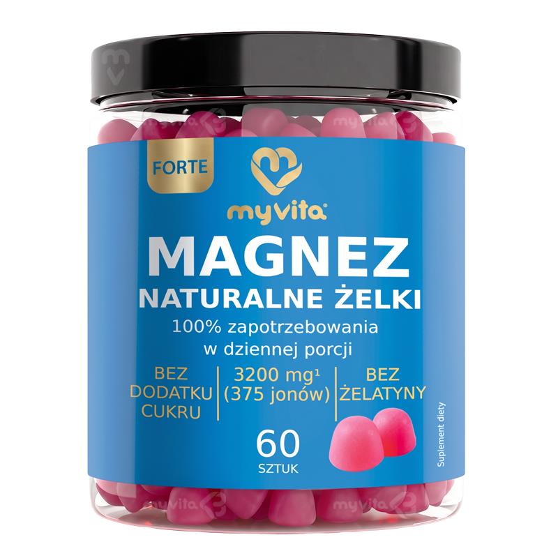 Myvita Żelki Naturalne Magnez 60 szt-28507