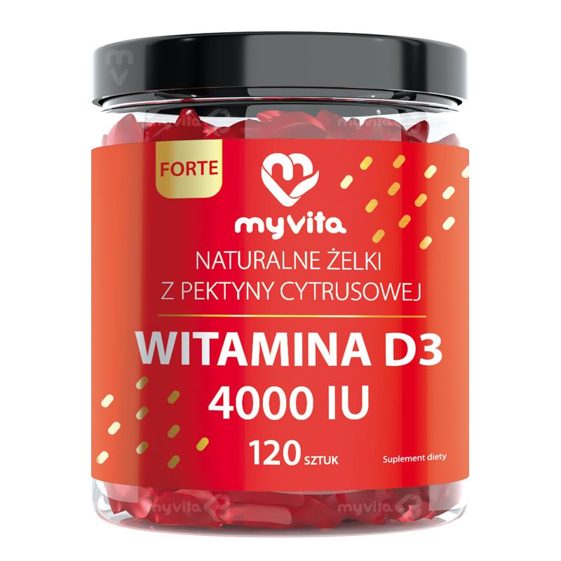 Myvita Żelki Naturalne Witamina D 4000 120 szt.-28508